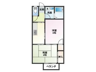 サンライズ大国屋館I【1階】の間取り