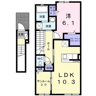 フラン ブリーズ I【2階】の間取り
