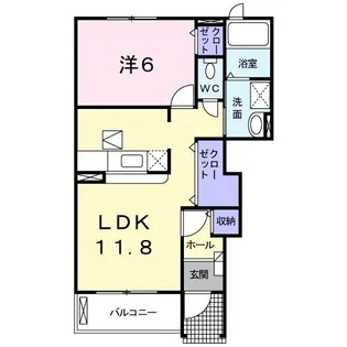 アライブ フィールド A【1階】の間取り