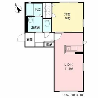 villa okubo B棟【1階】の間取り