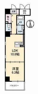 ウエストサイド岡山【2階】の間取り