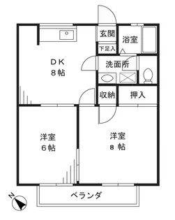 ビレッジK【2階】の間取り