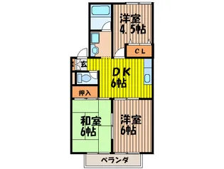 ハイツシャルマン【2階】の間取り