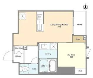 CREATIF上野入谷【5階】の間取り