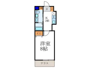 グラヴィス御所西【1階】の間取り