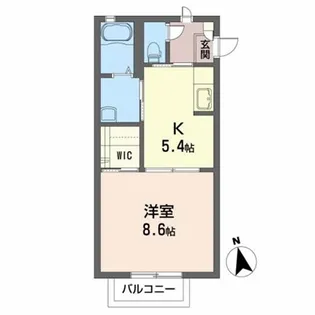 ヴェルトール白山【2階】の間取り
