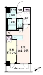 デュオステージ下落合【2階】の間取り