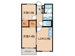 エディンバラ永野I【2階】の間取り