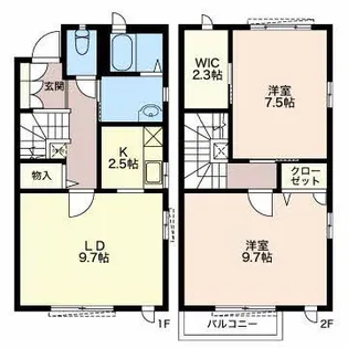 パルモK?Cの間取り
