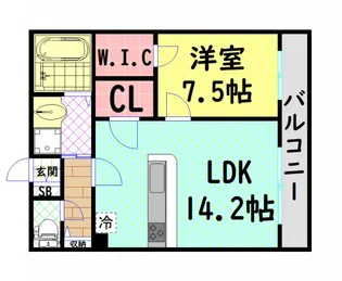 ルクレ阿波座レジデンス【10階】の間取り