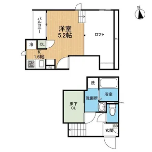 CB坪井シエスタ【1階】の間取り
