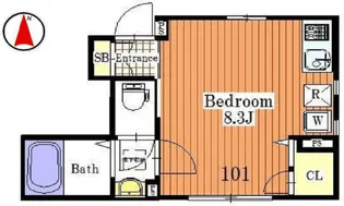 アセーボ門前仲町【1階】の間取り