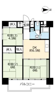 UR南港ひかりの【5階】の間取り
