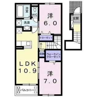 フリーダム白木I【2階】の間取り