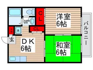 第2パークハイツ【2階】の間取り