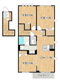 フレンズひばりヶ丘 2号棟【2階】の間取り