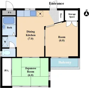 メゾンドゥ・ボナール【3階】の間取り