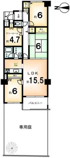 嵐山グランドシティ【1階】の間取り