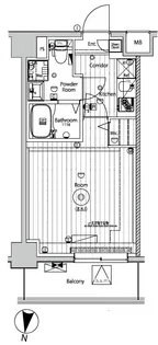 メイクスアート五反野【7階】の間取り