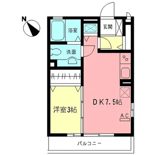 グリーンネスト綱島【2階】の間取り