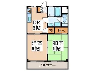 シャト-光風【1階】の間取り