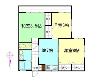 サンパレス2【1階】の間取り