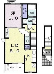 アプローズ【2階】の間取り