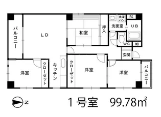 アルクスール 大型リフォーム済【8階】の間取り