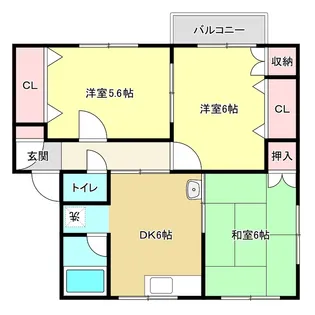 シティコーポIIIA【2階】の間取り