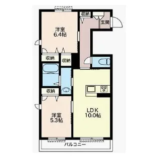 アルバーロあざみ野【1階】の間取り
