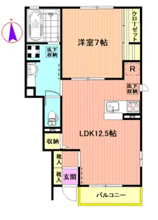 Belle Demeuru(ベルドミール)【1階】の間取り