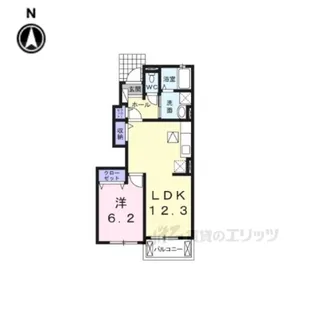 ボヌールA【1階】の間取り