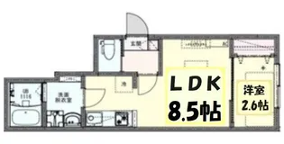 リディアコート北越谷【1階】の間取り