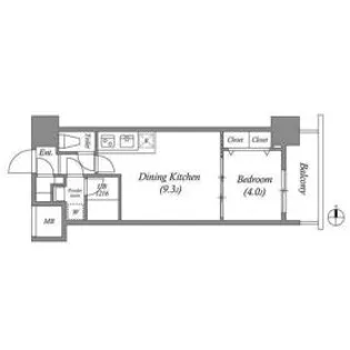 スプランディッド淀屋橋DUE【8階】の間取り