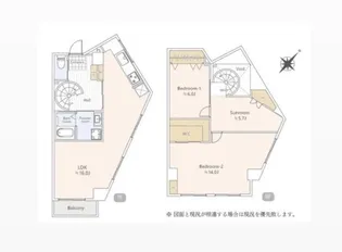 シャトレ―渋谷【7階】の間取り