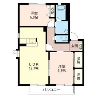 エクセルパレス佐貫B【2階】の間取り