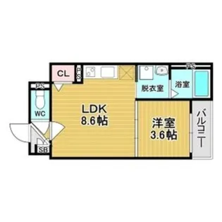 グリッター上新庄【3階】の間取り