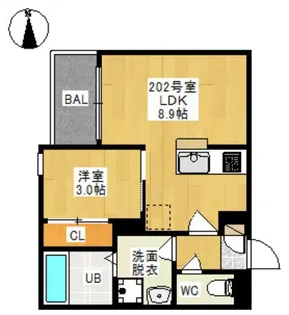 REGALEST 医大南【2階】の間取り