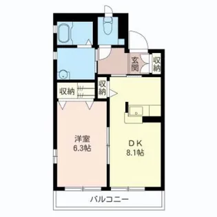 クオーレ【3階】の間取り