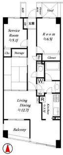 神楽坂ハイライズ【3階】の間取り