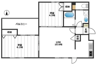 ヘーベルブランシュ【3階】の間取り
