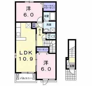 アヴェンタ ドールII【2階】の間取り