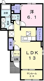 イーストK【1階】の間取り