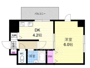 ライオンズマンション五条大宮第ll【4階】の間取り