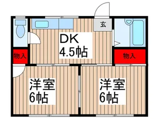 ハイツ武蔵【2階】の間取り
