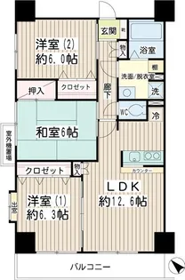 スカイ61【4階】の間取り
