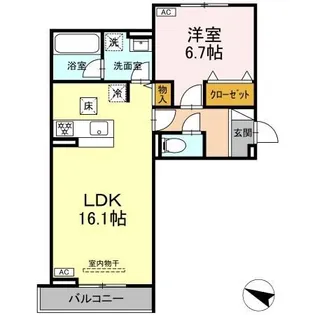メゾン梅木【1階】の間取り