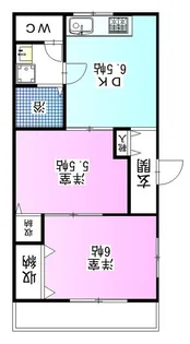 サニーコーポケイ【1階】の間取り