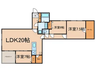 THE UNDERZ SUITE RESIDENCE【3階】の間取り