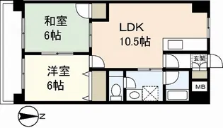グラディール堺町【7階】の間取り